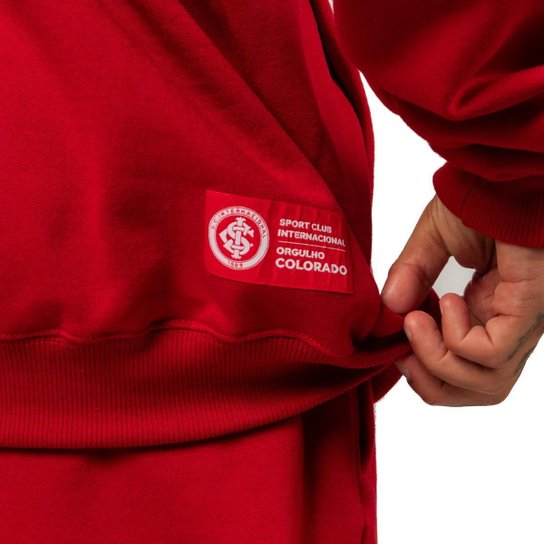 Moletom Canguru Aberto com Ziper Capuz Internacional Oficial