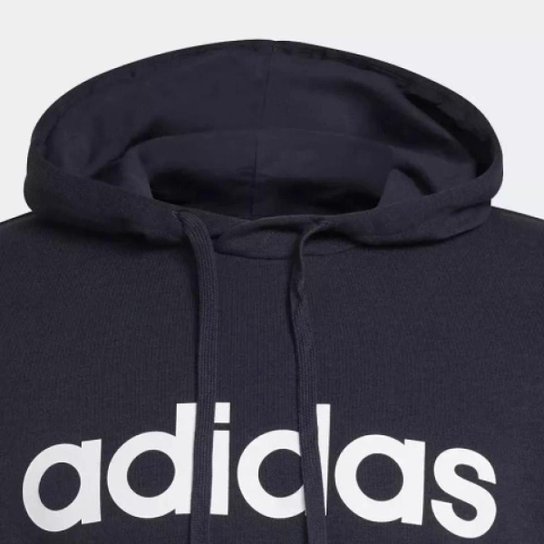 Moletom Capuz Essentials Linear Logo - Azul adidas GK9066