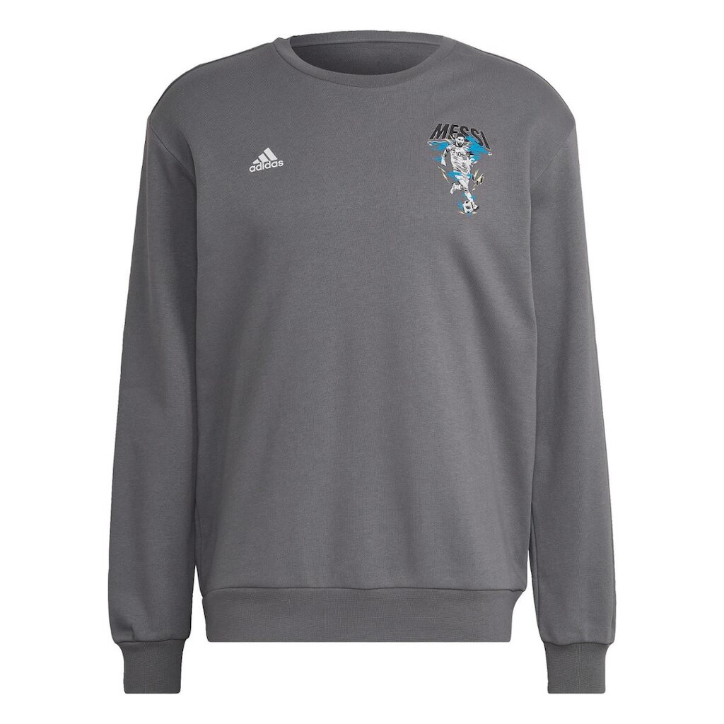 Moletom Messi Icon Graphic Crew-Cinza Adidas