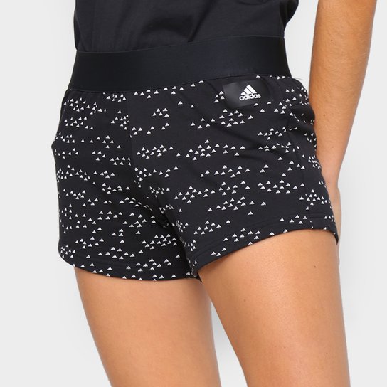 Short Adidas BOS Sportwear Feminino - Preto+Branco