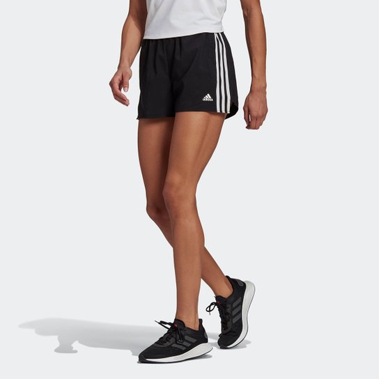 Short Adidas Design To Move 3 Listras Plano Feminino