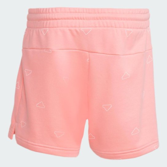 Short Adidas Moletinho Estampado Monograma Essentials Feminino