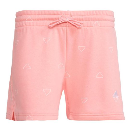 Short Adidas Moletinho Estampado Monograma Essentials Feminino