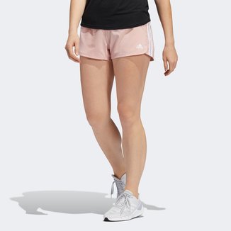 Short Adidas Pacer 3 Listras Woven Feminino