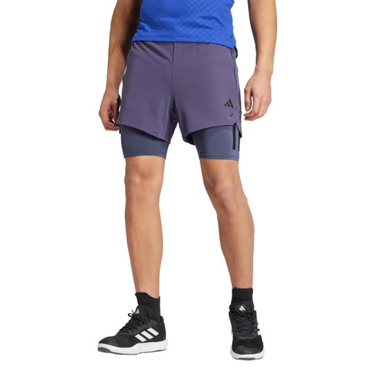 Short Adidas Treino 2 em 1 Power Masculino