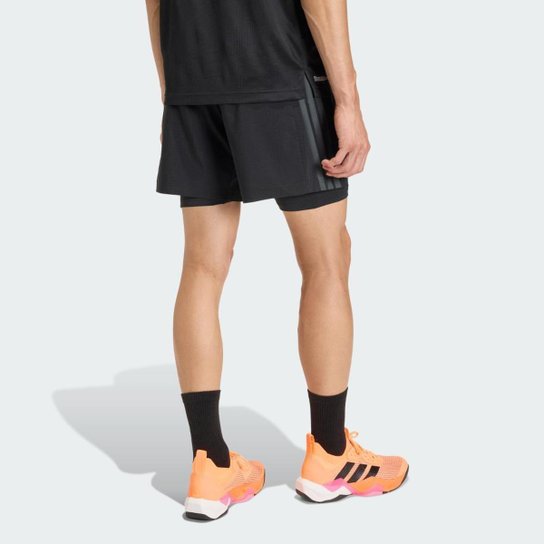 Short Adidas Treino Tech Essentials 2 Em 1