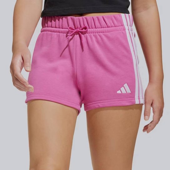 Shorts Adidas 3 Stripes Feminino Juvenil Rosa