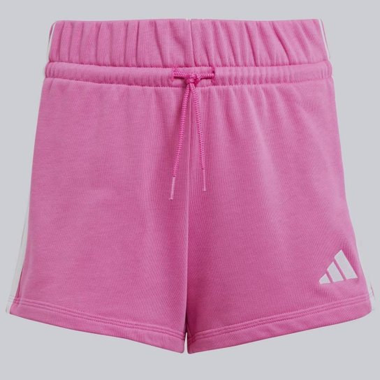 Shorts Adidas 3 Stripes Feminino Juvenil Rosa