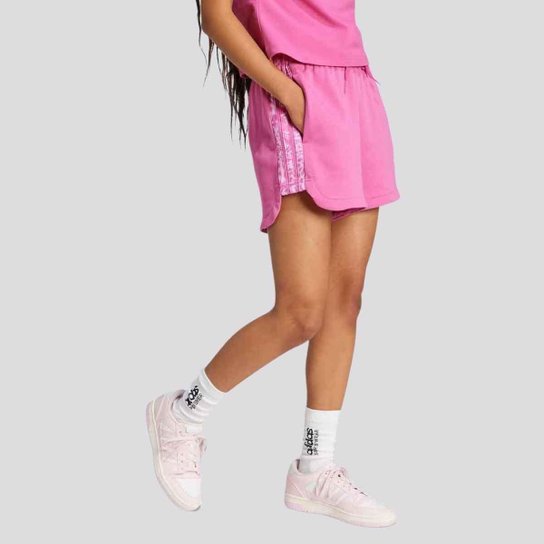 Shorts Adidas All Over Print Feminino Rosa