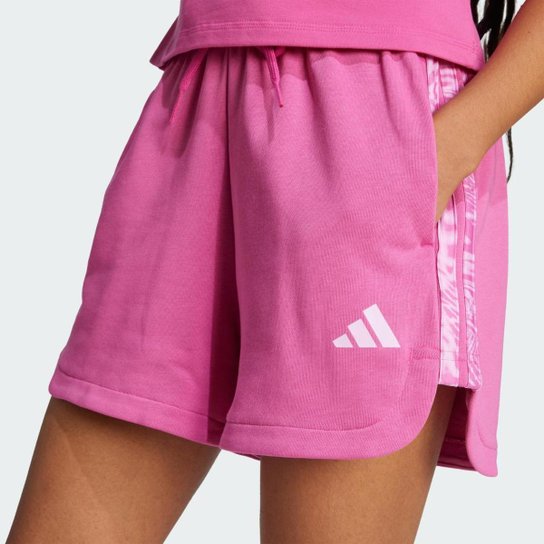 Shorts Adidas Estampado Essentials Três Listras Feminino
