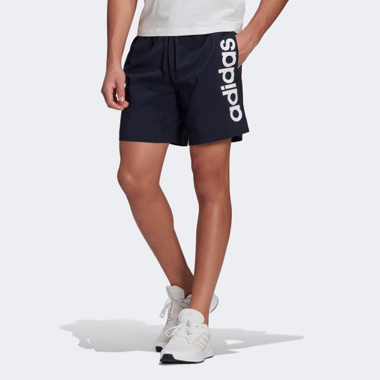 Shorts Adidas Sportswear Logo Linear Chelsea Masculino - Marinho+Branco