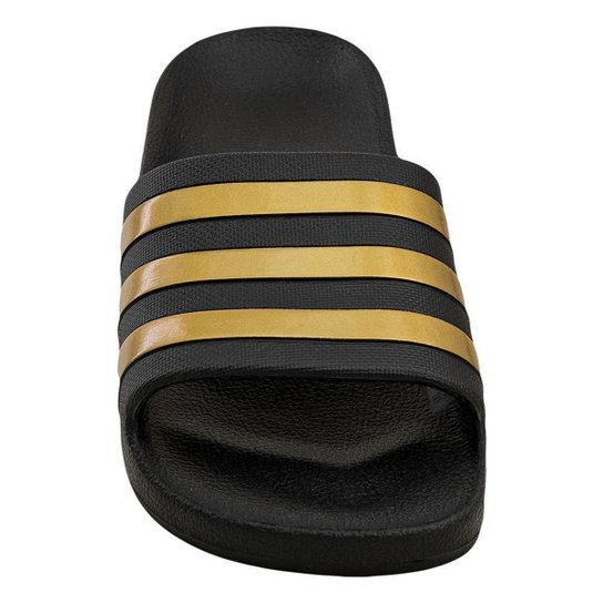 Slide Preto e Dourado Adilette Aqua | Adidas