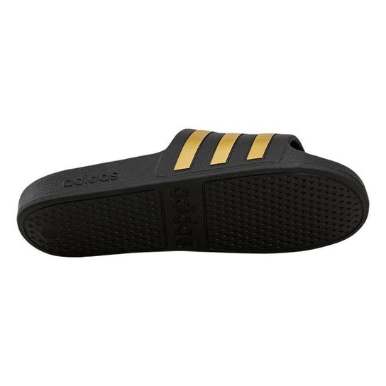 Slide Preto e Dourado Adilette Aqua | Adidas