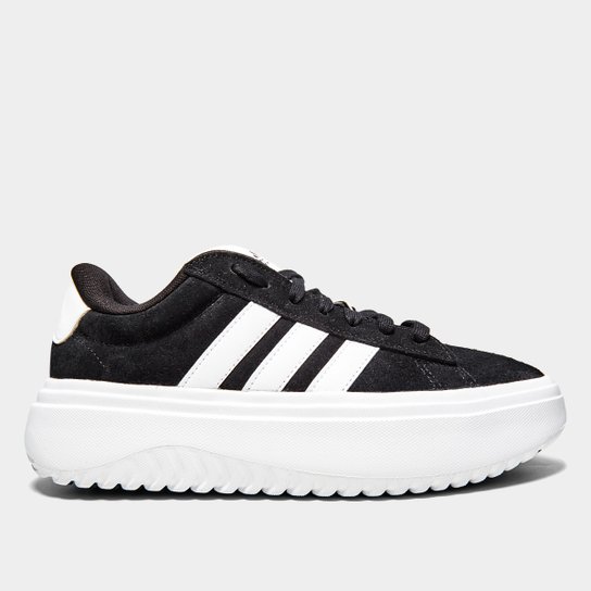 Tênis Adidas Grand Court Platform Suede Feminino