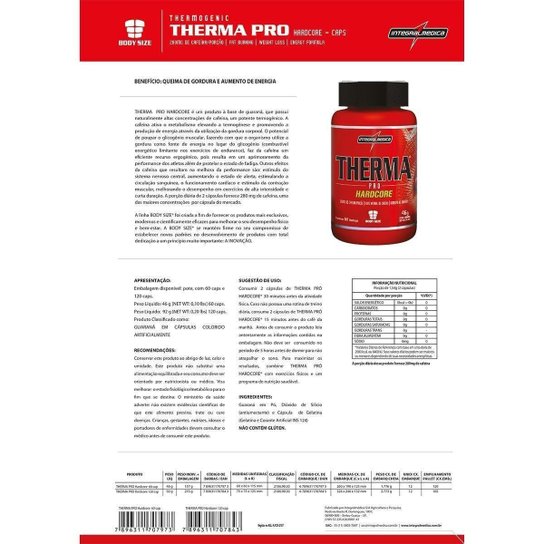 Termogenico Integralmédica Therma Pro Hardcore - 120 Cápsulas