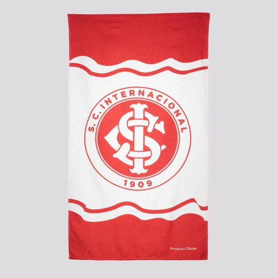 Toalha Felpa Bouton Internacional Escudo Vermelha e Branca