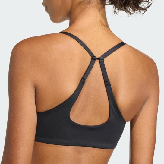Top Adidas Esportivo Suporte Leve Optime Essentials Workout Feminino