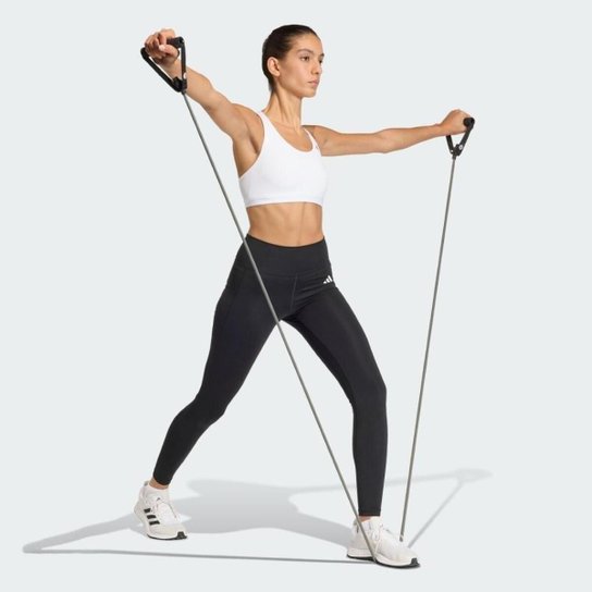 Top Adidas Suporte Médio Optime Essentials Workout Feminino