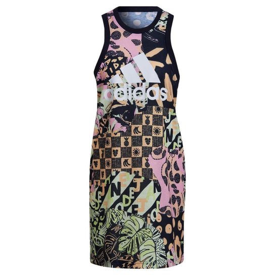Vestido Regata Algodão FARM Print Adidas